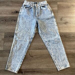 Chic Vintage Super High‎ Rise Acid Wash Mom Jean Balloon Leg Denim Size 8 Petite